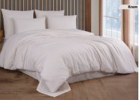 Постельное белье сатин страйп Cotton Shine - Krem (Turkey), полуторный